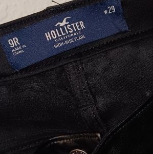 Hollister Leather High Rise Flare Pants Size US 9Rw29